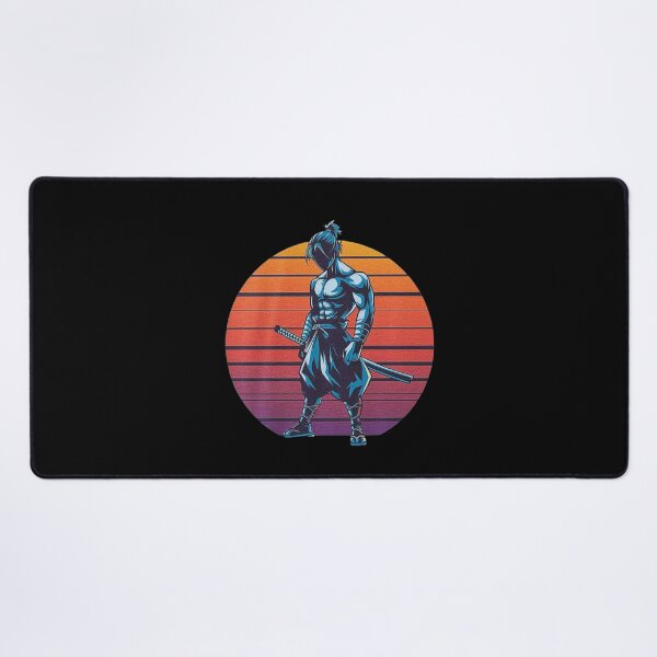 Item preview, Samurai Warrior Retro Sunset - Japanese Aesthetic with Neon Vibes designed and sold by love3617.