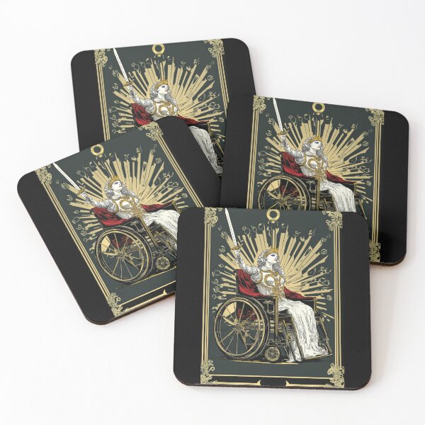 Item preview, Queen of swords wheelchair tarot designed and sold by MendaciousMina.