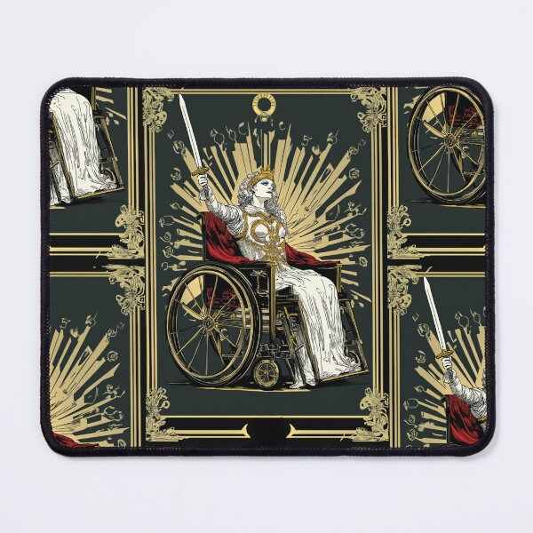 Item preview, Queen of swords wheelchair tarot designed and sold by MendaciousMina.