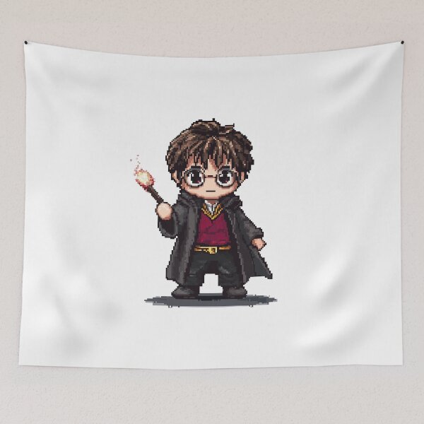Item preview, Harry, Cartoon Wizard Magical fantasy, magical tale Pixel Art  designed and sold by Innamalinka.