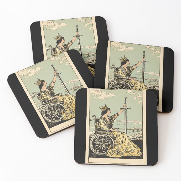 Item preview, Queen of swords wheelchair tarot designed and sold by MendaciousMina.