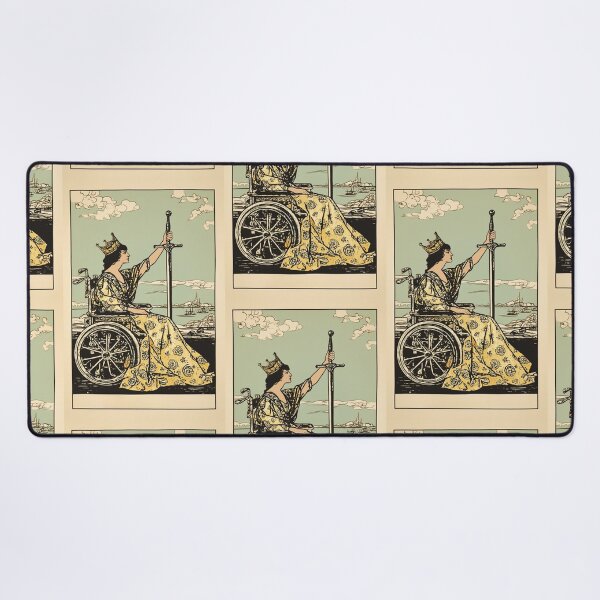 Item preview, Queen of swords wheelchair tarot designed and sold by MendaciousMina.