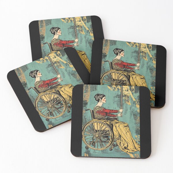 Item preview, Queen of swords wheelchair tarot designed and sold by MendaciousMina.