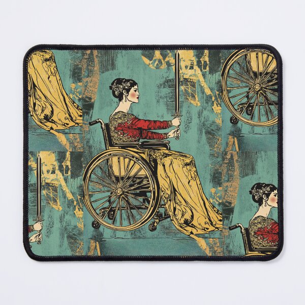 Item preview, Queen of swords wheelchair tarot designed and sold by MendaciousMina.