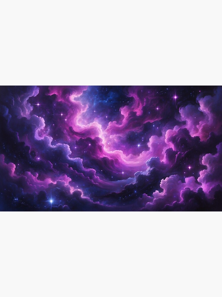 Thumbnail 3 of 3, Canvas Print, Cosmic Nebula – Purple Dreamscape designed and sold by PixelsArtst.