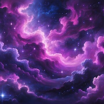 Artwork thumbnail, Cosmic Nebula – Purple Dreamscape by PixelsArtist.com