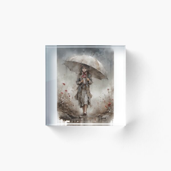 Item preview,  Walking in the rain, vintage painting designed and sold by Magicwaves.