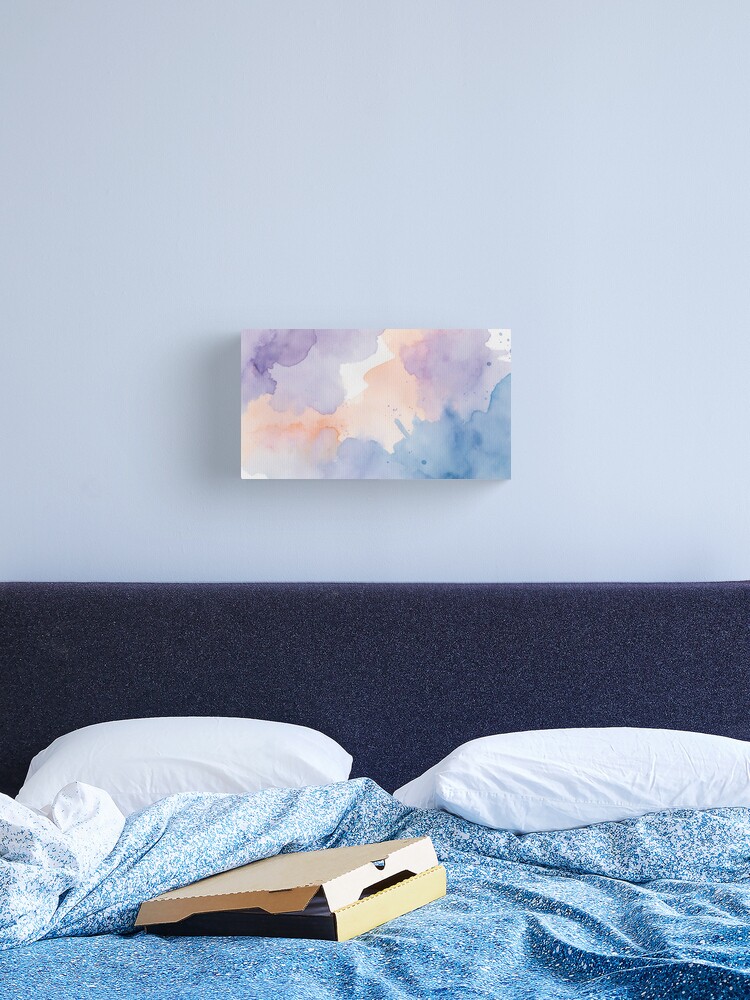 Thumbnail 2 of 3, Canvas Print, Soft Watercolor Splash – Abstract Pastel Art designed and sold by PixelsArtst.