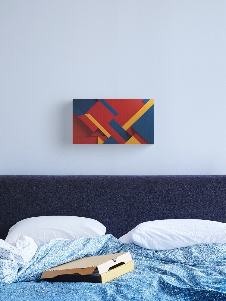 Thumbnail 2 of 3, Canvas Print, Geometric Abstraction – Bold Minimalist Design designed and sold by PixelsArtst.