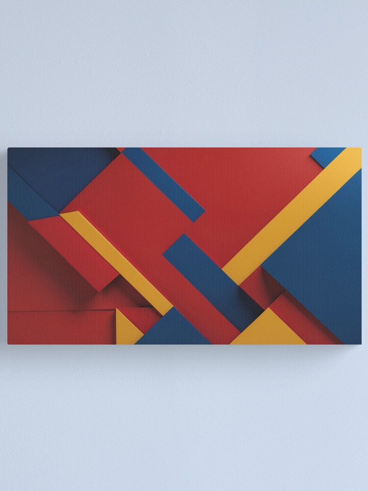 Thumbnail 1 of 3, Canvas Print, Geometric Abstraction – Bold Minimalist Design designed and sold by PixelsArtst.