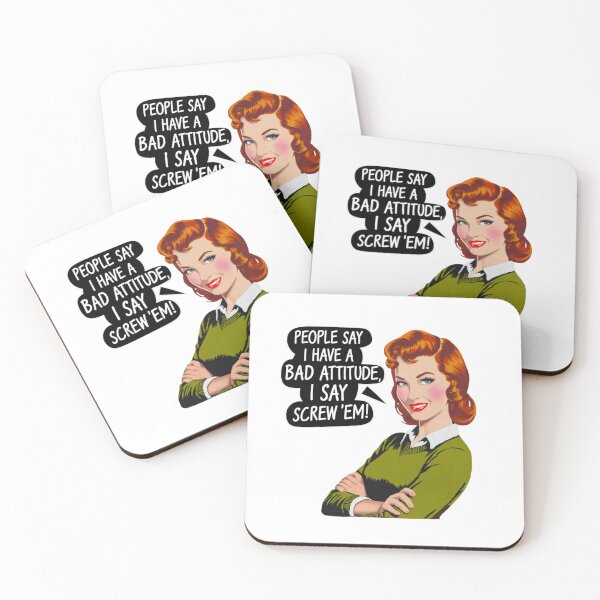 Item preview, bad attitude, screw them, meme, sassy, funnyfits70, Humor, Funny, retro, vintage designed and sold by FunnyFits70.