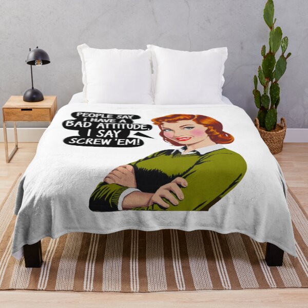 Item preview, bad attitude, screw them, meme, sassy, funnyfits70, Humor, Funny, retro, vintage designed and sold by FunnyFits70.