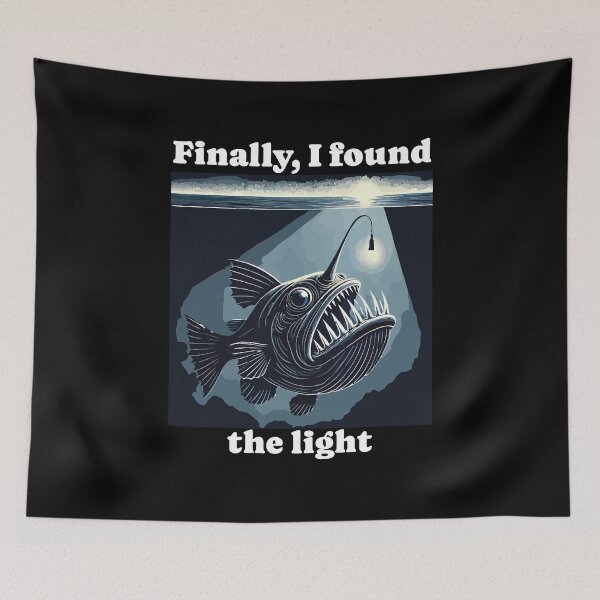 Item preview, Anglerfish Found The Light Angler Fish 2025 Vintage designed and sold by jaggyboy.