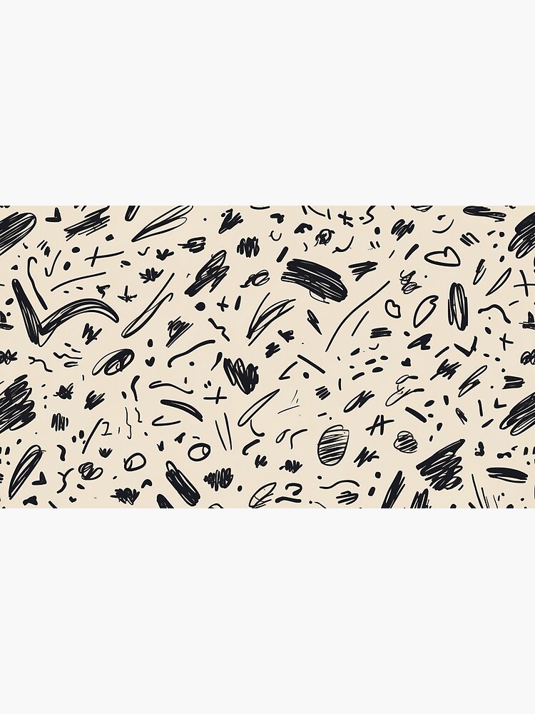Thumbnail 3 of 3, Canvas Print, Abstract Doodle Pattern – Hand-Drawn Sketch Art designed and sold by PixelsArtst.