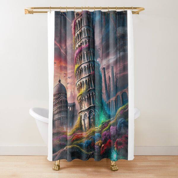 Item preview, Leaning tower of Pisa in italy post-apocalyptic world  designed and sold by UniqAttireBrand.