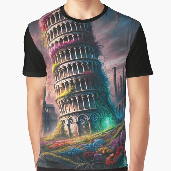 Item preview, Leaning tower of Pisa in italy post-apocalyptic world  designed and sold by UniqAttireBrand.