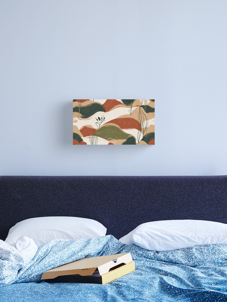 Thumbnail 2 of 3, Canvas Print, Earthy Abstract Landscape – Boho Nature Aesthetic designed and sold by PixelsArtst.