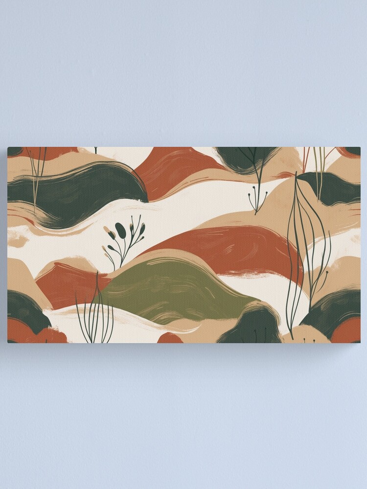 Thumbnail 1 of 3, Canvas Print, Earthy Abstract Landscape – Boho Nature Aesthetic designed and sold by PixelsArtst.