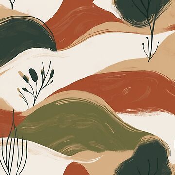 Artwork thumbnail, Earthy Abstract Landscape – Boho Nature Aesthetic by PixelsArtist.com