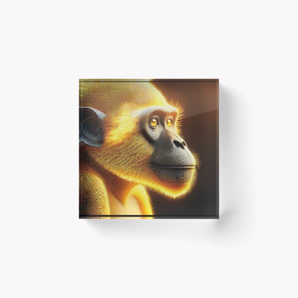 Item preview, Yellow Lines | Glowing Neon Monkey Collection | Hyperrealistic designed and sold by monkeybusiness.pt.