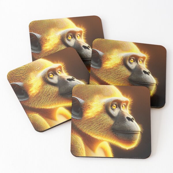 Item preview, Yellow Lines | Glowing Neon Monkey Collection | Hyperrealistic designed and sold by monkeybusiness.pt.