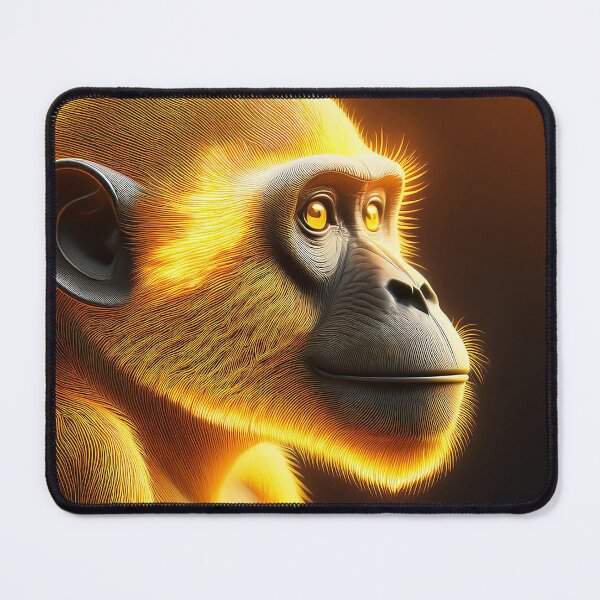 Item preview, Yellow Lines | Glowing Neon Monkey Collection | Hyperrealistic designed and sold by monkeybusiness.pt.