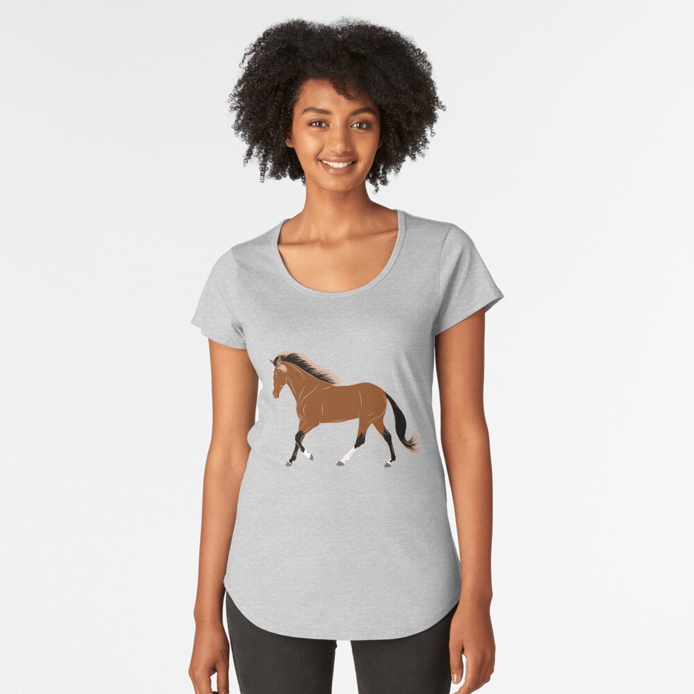 Aperçu de l'œuvre T-shirt premium échancré créée et vendue par WebEquitation.