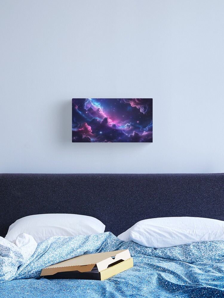 Thumbnail 2 of 3, Canvas Print, Cosmic Dreamscape – Mystical Galaxy Clouds designed and sold by PixelsArtst.