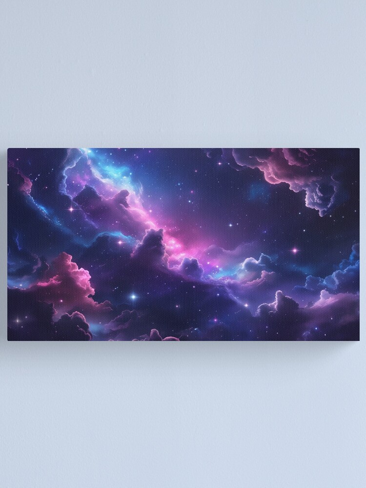 Thumbnail 1 of 3, Canvas Print, Cosmic Dreamscape – Mystical Galaxy Clouds designed and sold by PixelsArtst.