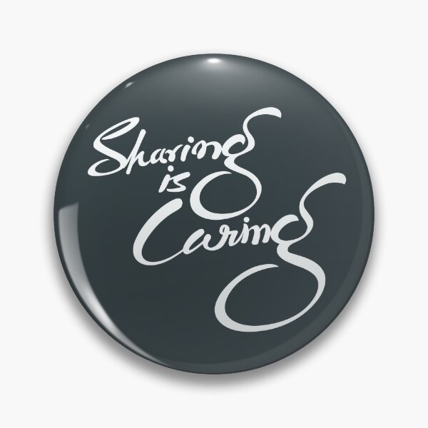 Item preview, Sharing is Caring Cursive Handwriting White Lettering Composition designed and sold by Wiggly Lines.