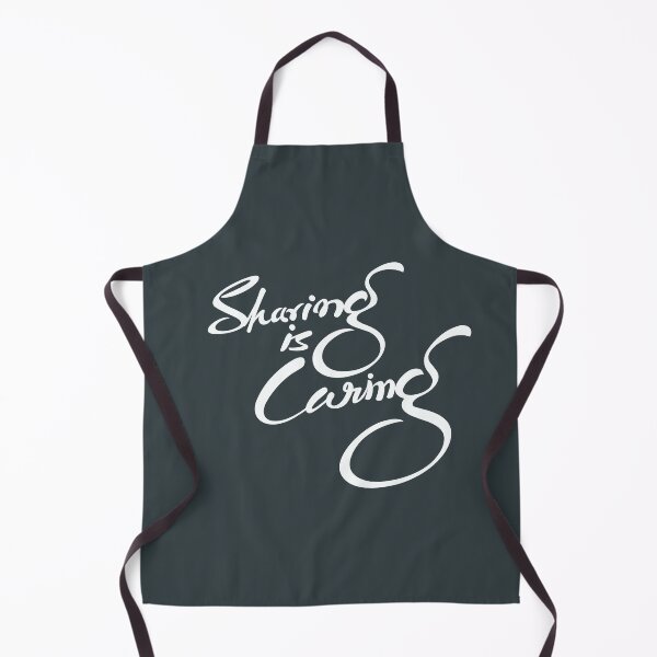 Item preview, Sharing is Caring Cursive Handwriting White Lettering Composition designed and sold by Wiggly Lines.
