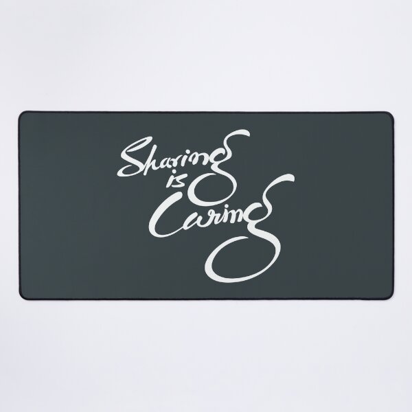 Item preview, Sharing is Caring Cursive Handwriting White Lettering Composition designed and sold by Wiggly Lines.