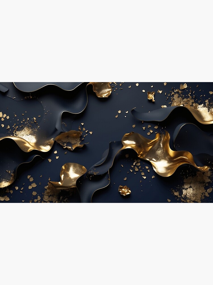 Thumbnail 3 of 3, Canvas Print, Midnight Gold – Elegant Abstract Luxury designed and sold by PixelsArtst.
