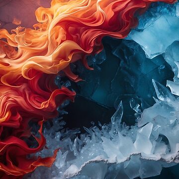 Artwork thumbnail, Fire vs Ice – Elemental Power Clash by PixelsArtist.com