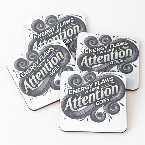 Item preview, Energy Flows Where Attention Goes – Dynamic Calligraphy Typography designed and sold by EllsLittleStore.