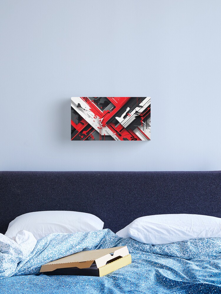 Thumbnail 2 of 3, Canvas Print, Urban Chaos – Abstract Street Art designed and sold by PixelsArtst.