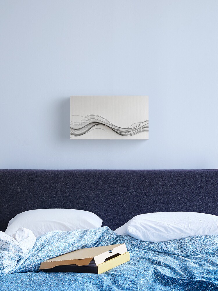 Thumbnail 2 of 3, Canvas Print, Minimalist Flow – Elegant Abstract Waves designed and sold by PixelsArtst.