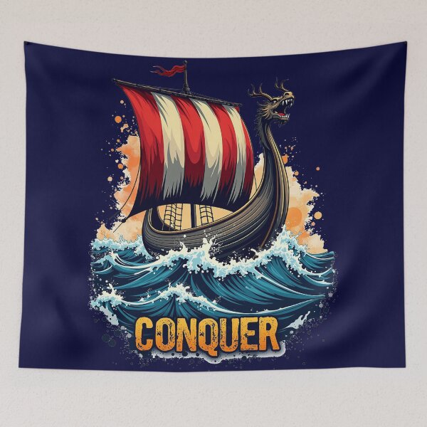 Item preview, Viking Longship - Legendary Design with the Spirit of Conquest and Exploration designed and sold by tarzbol.