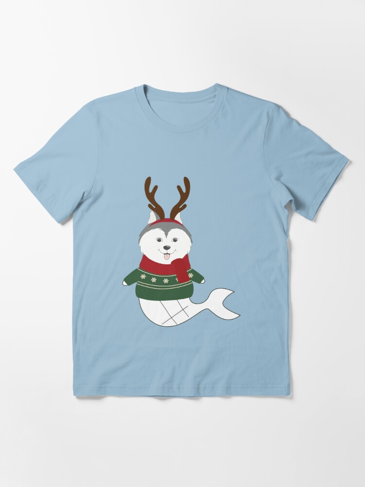 Alternate view of Happy Pet Mermaid in Ugly Christmas Sweaters Essential T-Shirt