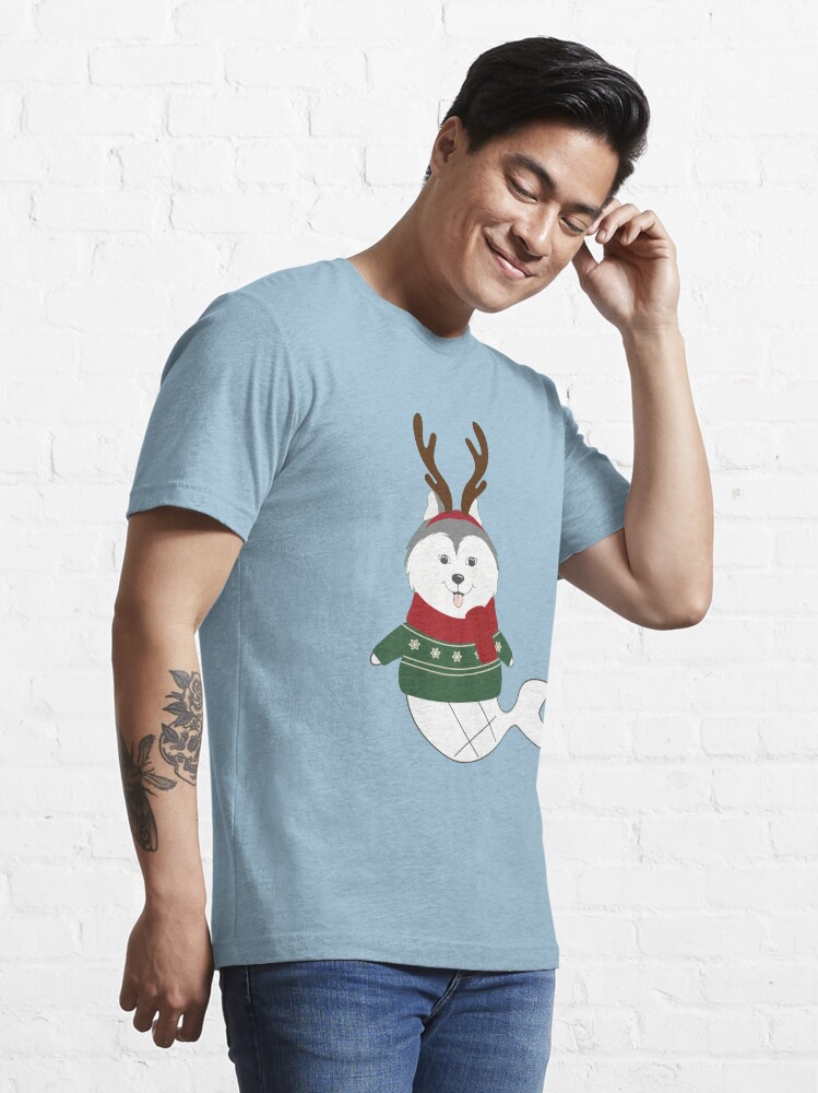 Alternate view of Happy Pet Mermaid in Ugly Christmas Sweaters Essential T-Shirt