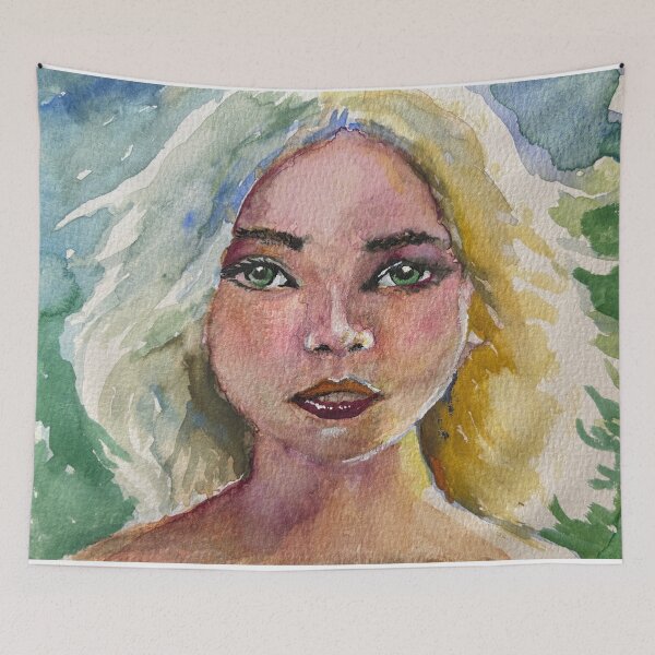 Item preview, Watercolor Girl designed and sold by TheArtCave.