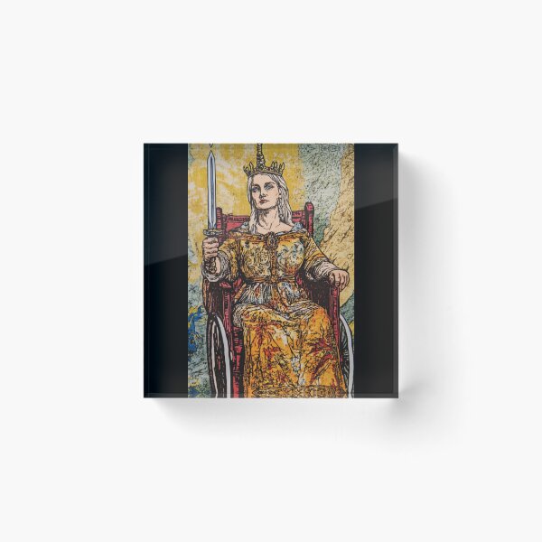 Item preview, Queen of swords wheelchair tarot designed and sold by MendaciousMina.