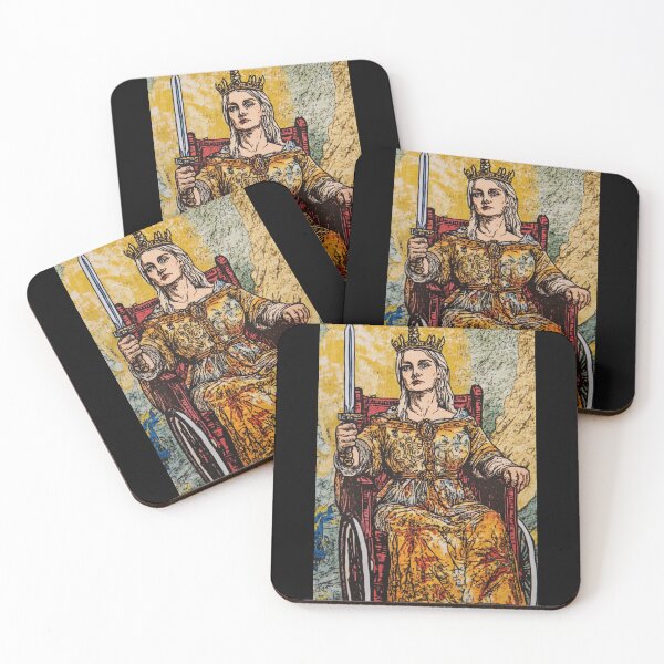 Item preview, Queen of swords wheelchair tarot designed and sold by MendaciousMina.