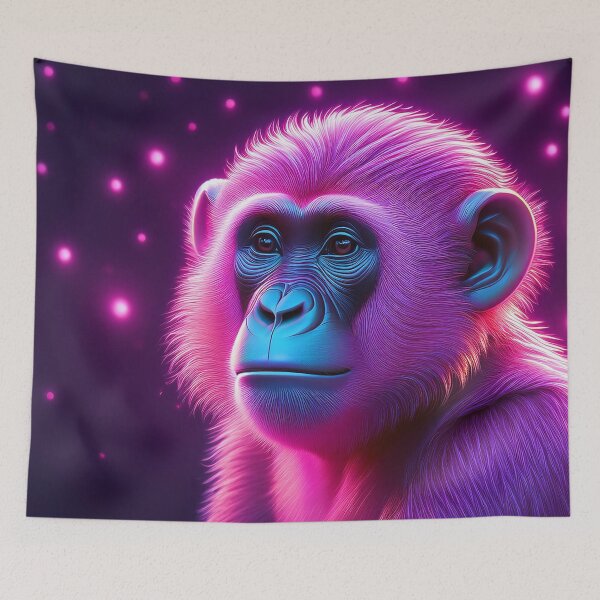 Item preview, Pink | Glowing Neon Monkey Collection | Hyperrealistic designed and sold by monkeybusiness.pt.