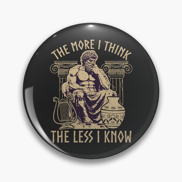 Item preview, The More I Think The Less I Know Sepia Philosopher Reflections designed and sold by SplashTastic.