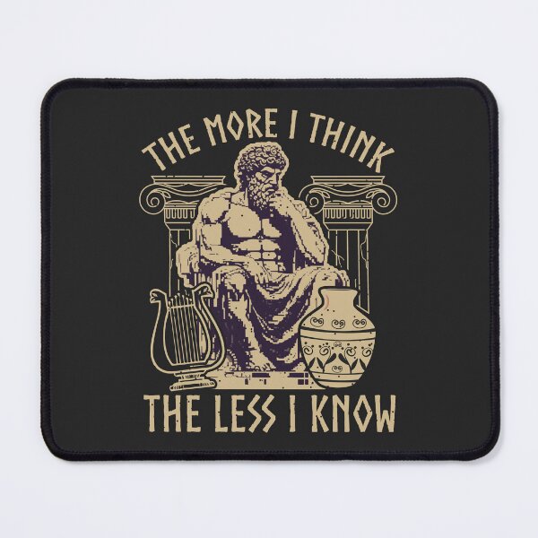 Item preview, The More I Think The Less I Know Sepia Philosopher Reflections designed and sold by SplashTastic.