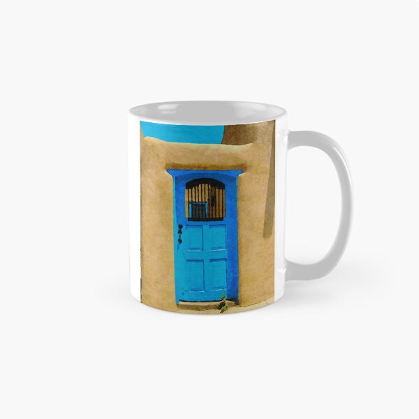 Item preview, Charming blue door in adobe building with rustic appeal designed and sold by GestaltImagery.
