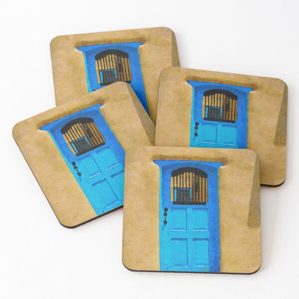 Item preview, Charming blue door in adobe building with rustic appeal designed and sold by GestaltImagery.