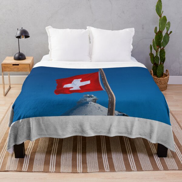 Item preview, Sphinx Observatory At Top Of Jungfraujoch and Swiss Flag designed and sold by Mats Silvan.