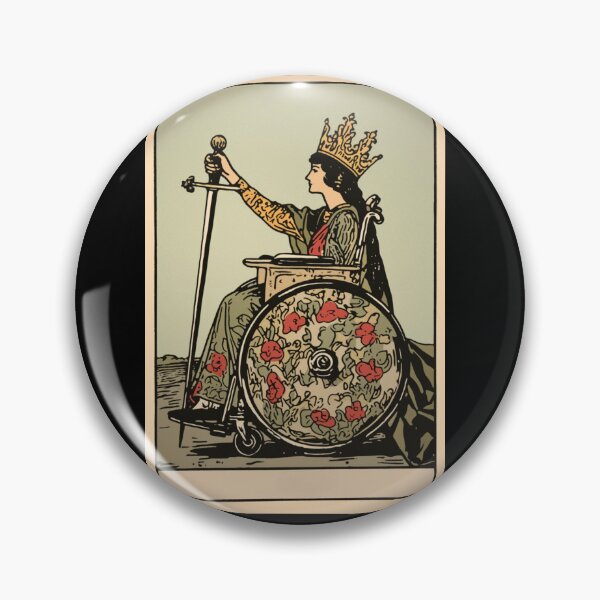 Item preview,  Queen of swords wheelchair tarot designed and sold by MendaciousMina.